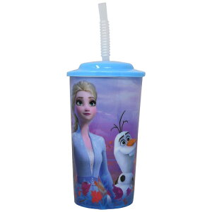 アナと雪の女王2 ストロー付き プラスチック タンブラー 16oz. 19093 ディズニー Disney アナ雪 アナ エルサ グッズ 470ml 食器 コップ カップ タンブラー ストロー 軽い 軽量 女の子 かわいい パー