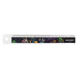 マインクラフト 定規 17cm ( ブラック ) 19224 マイクラ グッズ じょうぎ 文房具 文具 ステーショナリー 学用品 Minecraft ゲーム キャラクター 日本製 ケイカンパニー MCT-JG4-BK
