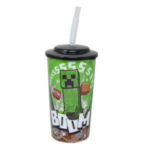 �}�C���N���t�g �X�g���[�t�� �v���X�`�b�N �^���u���[ 16oz. 21260 �}�C�N�� Minecraft �O�b�Y 470ml �H�� �R�b�v �J�b�v �^���u���[ �X�g���[ �y�� �y�� �Q�[�� �L�����N�^�[ �N���[�p�[ TNT �j�̎q 