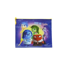 インサイドヘッド ラージ フラットポーチ A4 10525k Inside Out PIXAR ポーチ ポケット 書類入れ 連絡袋 プリント入れ メッシュ素材 整理 整頓 旅行 学校 塾 習い事 仕分 大きめ ファイリング キャラクター 雑貨 グッズ 送料無料 メール便配送