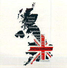 Bandiera (バンディエラ) ダイカットステッカー U.K. 8969 （BST-002）イギリス国旗 UNION JACK 英国 BRITAIN United Kingdom シール デカール 地図 グッズ 雑貨 送料込み メール便配送