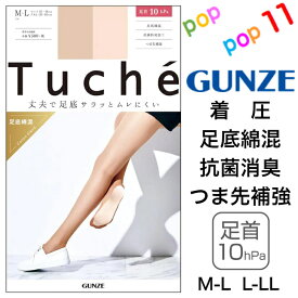 【生産終了】グンゼ 足底綿ストッキング M-L L-LL スニーカー対応ストッキング パンスト 無地 足底綿混 足底サラッ ムレにくい おすすめ 着圧 美脚 加圧 つま先補強 丈夫 抗菌防臭 レディース 日本製 年間 GUNZE ぐんぜ Tuche トゥシェ TH235D