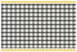 ポーセラーツ 転写紙 【白磁用】チェックパターン(ブラック) ギンガムチェック A3サイズ ポーセラーツ ポーセリンアート用転写紙 転写シート ポーセリン アート ポーセラーツ転写紙 チェ