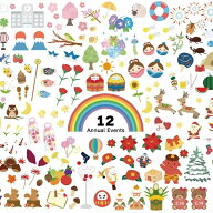 ポーセラーツ 転写紙 【白磁用】年間イベント転写紙 ANNUAL EVENTS A3サイズポーセラーツ ポーセリンアー…