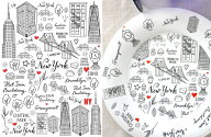 ポーセラーツ 転写紙　【白磁用】　I LOVE NY　ニューヨーク転写紙　A4サイズ　（ポーセラーツ ポーセリ…