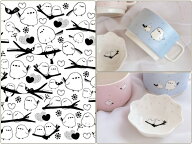 ポーセラーツ 転写紙 【白磁用】Lovelyもふもふシマエナガ転写紙（ポーセラーツ ポーセリンアート 転写紙…