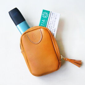 ミニ ポーチ 小物入れ 化粧ポーチ アイコス タバ コケース 本革 革 ベルトポーチ 小さめ ブランド レザー ポルコロッソ 名入れ メンズ レディース 栃木レザー ファスナー コンパクト 男性 女性 赤 プレゼント 父の日 ペア ギフト 還暦祝い 革婚式 日本製 シンプル [sokunou]