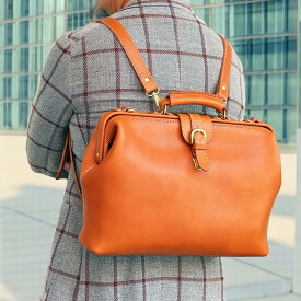 ダレスバッグ リュック メンズ レディース 本革 ビジネスリュック がま口 リュック 3WAY 革 栃木レザー ブランド ポルコロッソ ドクターバッグ ダレスバック 日本製 自立 1泊 出張 通勤 ショルダーバッグ 大きめ レザー ダレスリュック ビジネスバッグ パソコン PC [nouki3]