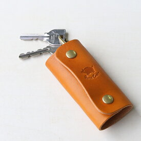 キーケース 革 本革 名入れ スマート キーケース メンズ レディース かわいい ブランド ポルコロッソ 栃木レザー 日本製 スリム コンパクト 小さい キー キーホルダー 4連 レザー プレゼント 革婚式 父の日 母の日 還暦祝い プレゼント きれいめ 大人 [sokunou]