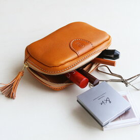 ミニ ポーチ 小物入れ 化粧ポーチ 小さめ ブランド 本革 革 レザー ポルコロッソ 名入れ メンズ レディース 栃木レザー ファスナー コンパクト 男性 女性 赤 プレゼント 母の日 父の日 ペア ギフト 還暦祝い 革婚式 日本製 シンプル [sokunou]