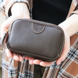 ミニ ポーチ 小物入れ 化粧ポーチ 小さめ ブランド 本革 革 レザー ポルコロッソ 名入れ メンズ レディース 栃木レザー ファスナー コンパクト 男性 女性 赤 プレゼント 母の日 父の日 ペア ギフト 還暦祝い 革婚式 日本製 シンプル [sokunou]