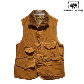 【送料無料】 FREEWHEELERS（フリーホイーラーズ） “YELLOWSTONE SLEEVELESS COAT/イエローストーンスリーブレスコート” Original Heavy Cotton Yarn-Dyed Duck #2321015 メンズ アメカジ ハンティングベスト 日本製