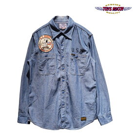 【送料無料】 TOYS McCOY（トイズマッコイ） TOYS McCOY&CO. CHAMBRAY SHIRT “SNOOPY FAR EAST CRUISE!/スヌーピー ファーイーストクルーズ” TMS2402 メンズ アメカジ シャンブレーシャツ USN 日本製