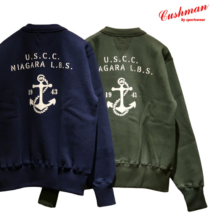 楽天市場】【送料無料】 CUSHMAN（クッシュマン） SET IN SLEEVE SWEAT 