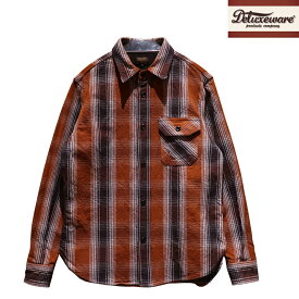 【送料無料】 DELUXEWARE（デラックスウエア） HV-59 “OMBRE HEAVY NEL SHIRT/オンブレーヘビーネルシャツ” メンズ アメカジ ネルシャツ ワークシャツ 日本製