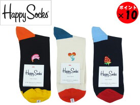 【3足までメール便/ネコポス対応】★HAPPY SOCKS ハッピーソックス EMBROIDERY 1/2丈 BANANA CHERRY STRAWBERRY ソックス 【あす楽対応】