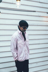 PORTER CLASSIC（ポータークラシック）京都店限定 ROLL UP GINGHAM CHECK SHIRT -SAKURA-