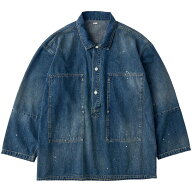 PORTER CLASSIC（ポータークラシック）BREAKFAST DENIM PRISONER SHIRTS W / LOVE & PEACE SILVER CUSTOM