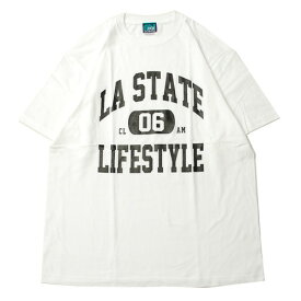 【SALE/セール】ミュージック MUSICK LIFE STYLE LA STATE COLLEGE LOGO S/S Tシャツ WHITE × BLACK / ホワイト × ブラック 半袖 Tシャツ カレッジ
