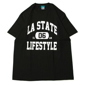 【SALE/セール】ミュージック MUSICK LIFE STYLE LA STATE COLLEGE LOGO S/S Tシャツ BLACK × WHITE / ブラック × ホワイト 半袖 Tシャツ カレッジ