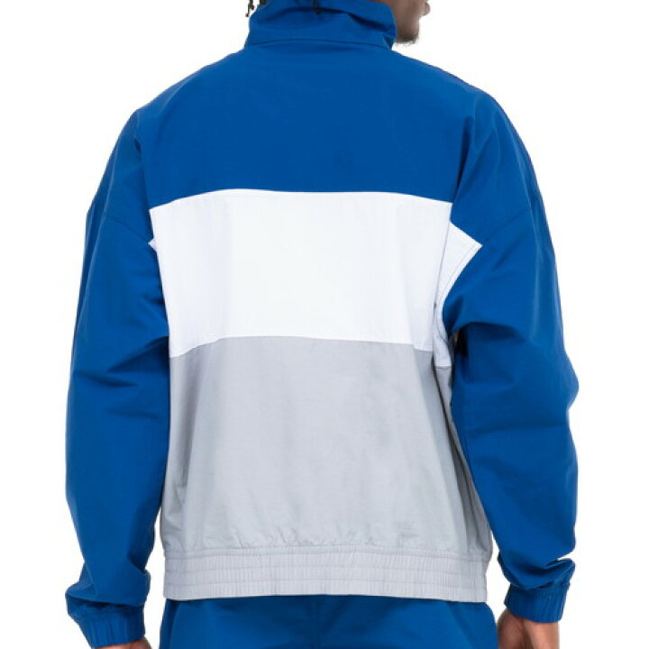 Pro Club Men's Comfort Tri-Color Cotton/Nylon Half Zip Track Jacket