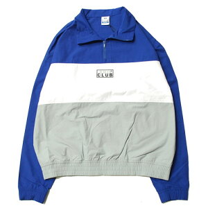 �v���N���u PRO CLUB COMFORT TRI-COLOR COTTON / NYLON HALF ZIP TRACK JACKET BLUE × GRAY / �u���[ × �O���[ �i�C���� �n�[�t�W�b�v �g���b�N �W���P�b�g