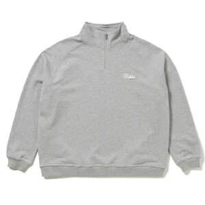 �t�@�[�X�g�_�E�� FIRST DOWN LOGO HALF ZIP SWEAT GRAY / �O���[ �n�[�t�W�b�v �X�E�F�b�g