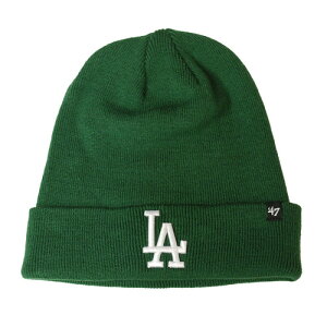 �t�H�[�e�B�[�Z�u�� ' 47 LOS ANGELES DODGERS CUFF KNIT BEANIE DARK GREEN × WHITE / �_�[�N�O���[�� × �z���C�g ���T���[���X �h�W���[�X �J�t �j�b�g �L���b�v �r�[�j�[ �X�q