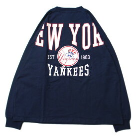 MLB オフィシャル MLB OFFICIAL NEW YORK YANKEES BACK LOGO L/S Tシャツ NAVY / ネイビー 長袖 ニューヨーク ヤンキース