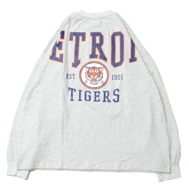 MLB オフィシャル MLB OFFICIAL DETROIT TIGERS BACK LOGO L/S Tシャツ ASH / アッシュ 長袖 デトロイト タイガース