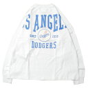 MLB オフィシャル MLB OFFICIAL LOS ANGELES DODGERS BACK LOGO L/S Tシャツ WHITE / ホワイト 長袖 ロサンゼルス ドジャース