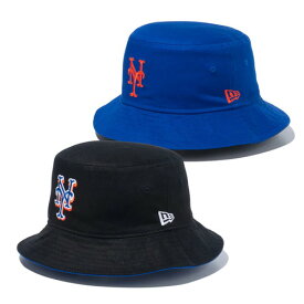 ニューエラ NEW ERA NEW YORK METS MLB REVERSIBLE BUCKET-01 HAT BLACK × LIGHT ROYAL / ブラック × ライトロイヤル ニューヨーク メッツ バケット ハット 帽子