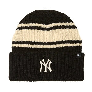 tH[eB[Zu ' 47 NEW YORK YANKEES HARBOR STRIPE CUFF KNIT BEANIE BLACK / ubN j[[N L[X Jt jbg Lbv r[j[ Xq