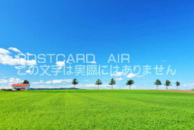 【日本の風景ポストカードAIR】北海道　秋晴れの青空とメルヘンの丘のはがきハガキ葉書 撮影/YOSHIO IWASAWA