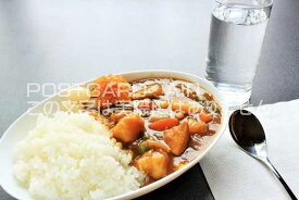 【食のポストカードAIR】カレーライスと水のはがきハガキ葉書 撮影/YOSHIO IWASAWA