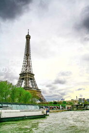 【フランスの風景ポストカード】セーヌ川とエッフェル塔のあるパリの景色2008年のはがきハガキ葉書