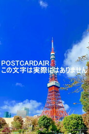 【日本の風景／東京のポストカード】東京都港区芝公園4丁目2－8東京タワーのある景色（青空）のはがきハガキ photo by MIRO