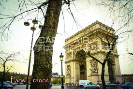 【フランスの観光地ポストカード】「Paris　France」パリの凱旋門の葉書はがき　photo by MIRO