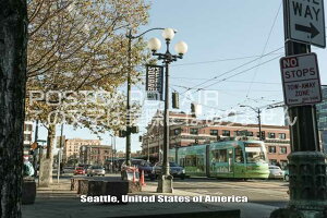 yAJ̊όn|XgJ[hzu Seattle, United States of AmericavVAgHʓdԂ̗tEnKL@photo by MIRO