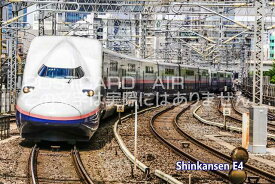 【日本の観光地ポストカード】鉄道「Shinkansen E4」2階建て東北新幹線ハガキ　photo by MIRO