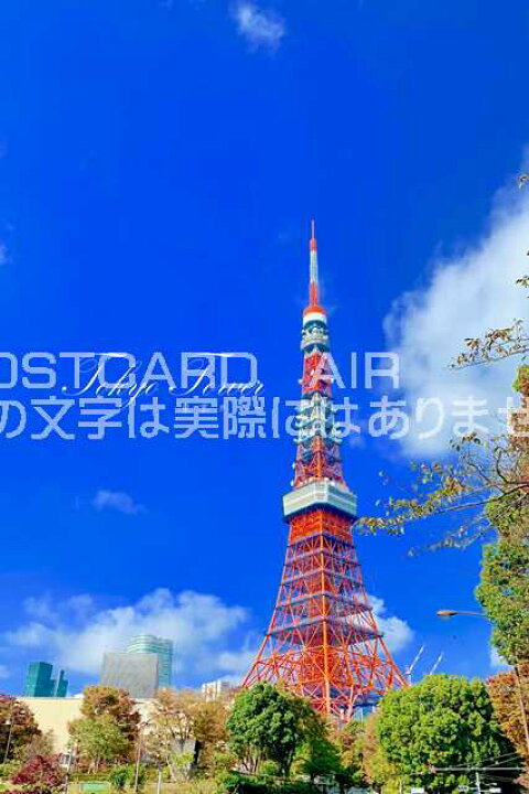 楽天市場】【日本の観光地ポストカード】「Tokyo Tower」晴れの日の東京タワーのハガキ photo by MIRO : ポストカードAIR