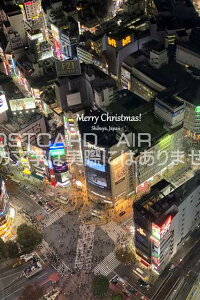 yNX}X̃|XgJ[hzuMerry ChristmasIShibuya, JapanvaJ̃XNu_ӂ̃C~l[Ṽ|XgJ[hGt͂