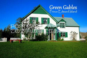 �y����J�i�_�̕��i�|�X�g�J�[�h�z�uGreen Gables Prince Edward Lsland�v�v�����X�G�h���[�h�A�C�����h�̗t���͂����n�K�L