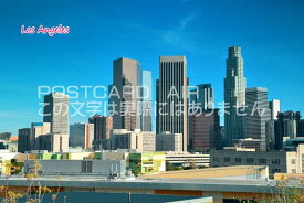 【アメリカの観光地ポストカード】「Los Angeles」青空とカリフォルニア州LAロサンジェルスの葉書はがきハガキ