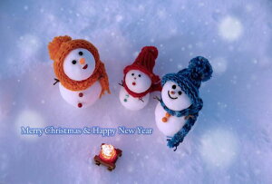 yNX}X|XgJ[hAIRzuMerry Christmas and Happy New Yearv̍~グĂ3̂̐Ⴞ܂̃CXgɕ|XgJ[h