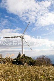 三重県 伊賀市　青空と風車のポストカード葉書はがき　Photo　by絶景.com