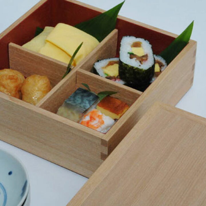 楽天市場】【松屋漆器店】白木6.0三段重箱 内朱 【仕切り付き 