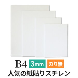 スチレンボード 発泡スチロール 板 3mm B4(257×364mm) ポップコーア のりなし 両面紙貼り 発泡 パネル スチレン ボード 板 3mm B4 建築模型 模型 工作 POP 看板芯材
