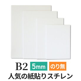 スチレンボード 発泡スチロール 板 5mm B2(515×728mm） ポップコーア のりなし 両面紙貼り 発泡 パネル スチレン ボード 板 5mm B2 建築模型 模型 工作 POP 看板芯材