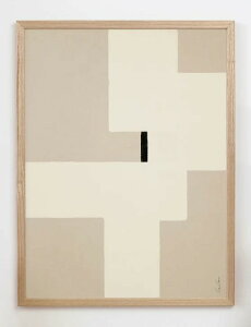 【30x40cm】CARO CARO PRINTS - Cream and Beige Art Print (ABST-20) アートプリント/アートポスター 北欧 アブストラクト